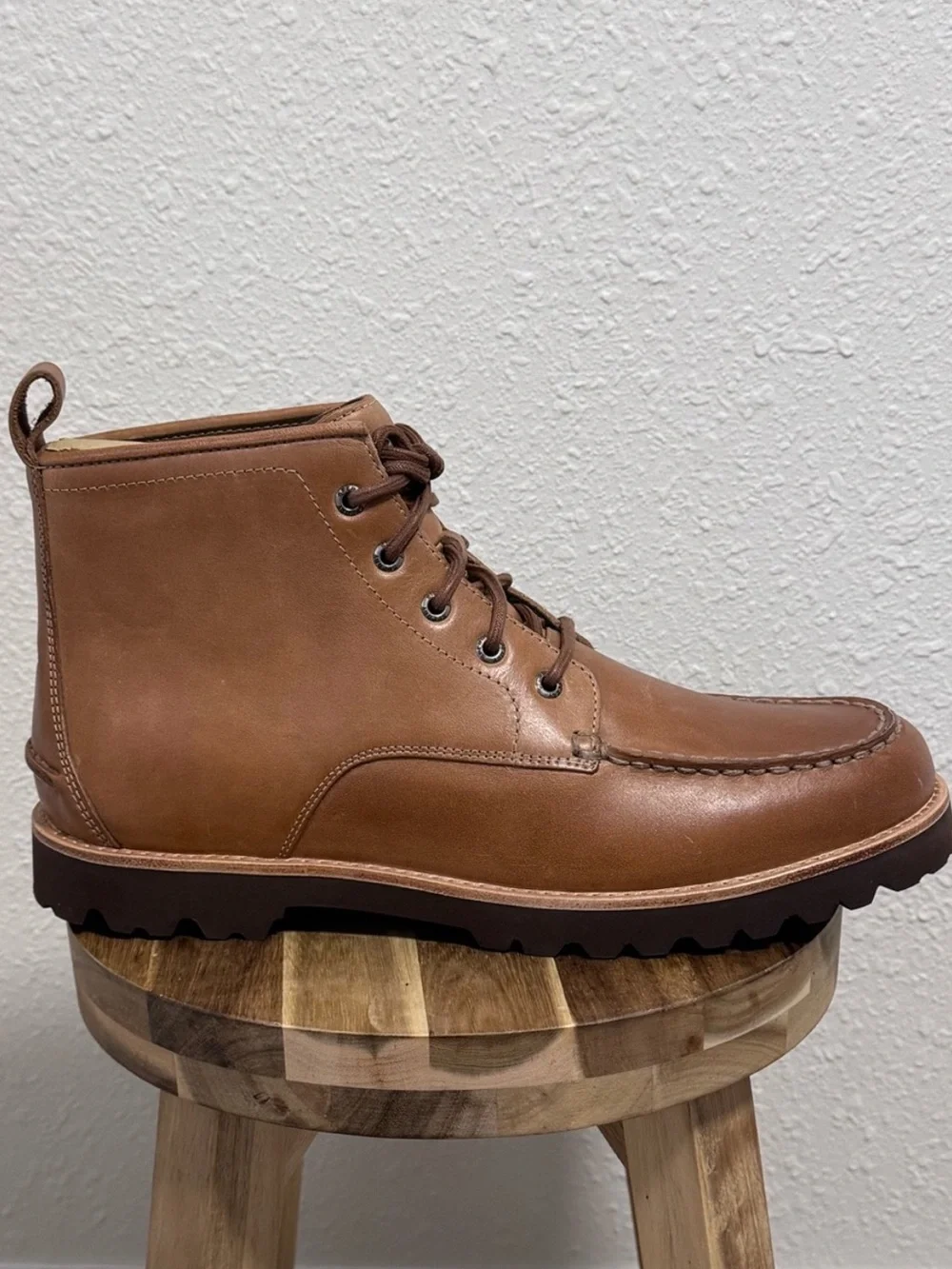 Sperry Newton Moc Toe Leather Boots Tan Bronzer Mens UK 11/US 12/EU 46 NIB